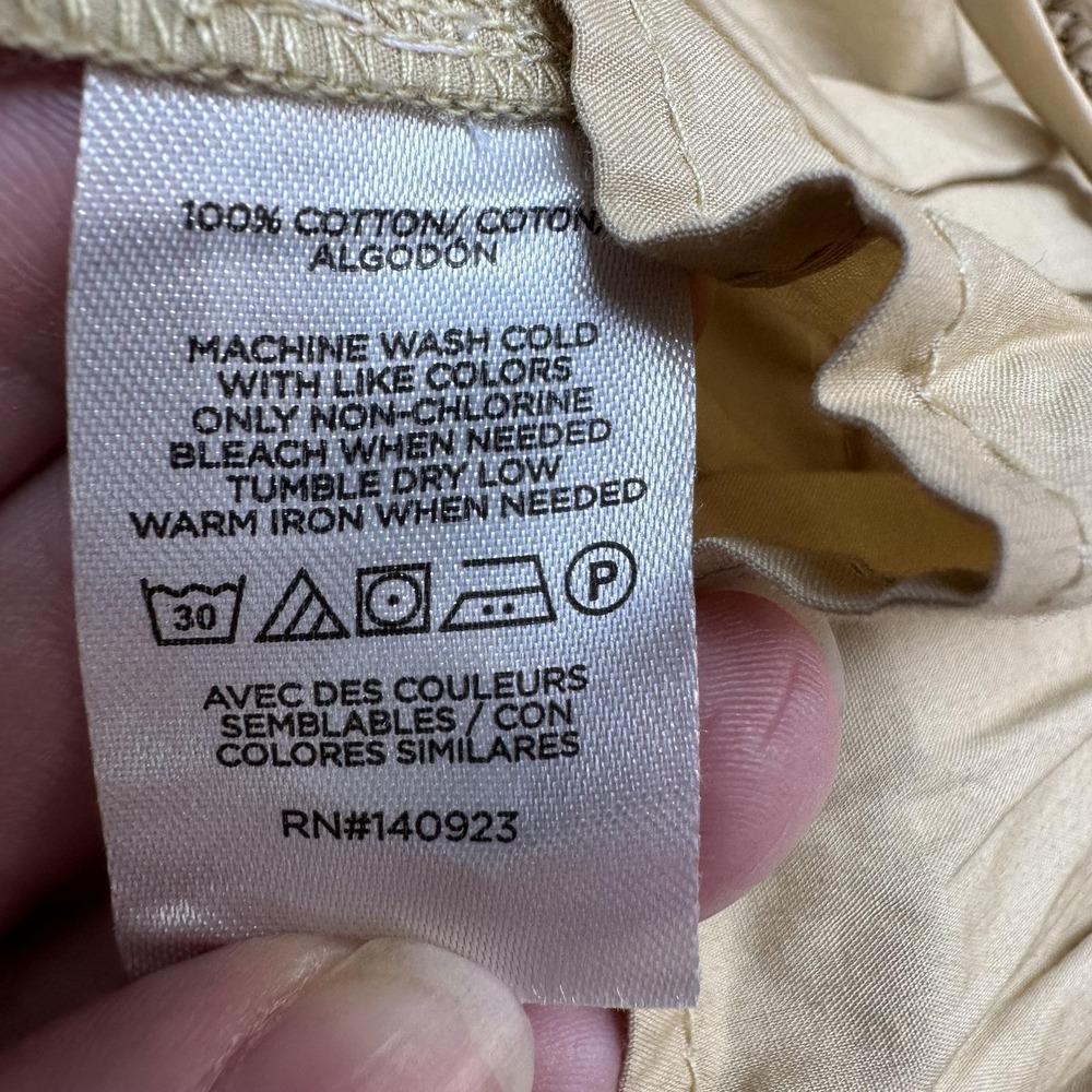 LOFT Tan Ruffled Tank Top Medium - Picture 7 of 8